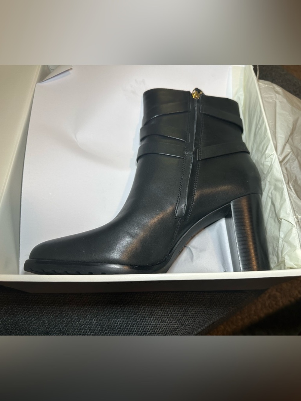 Lauren Ralph Lauren Collins Leather Bootie – Black | NIB | Size 11 - Picture 6 of 7